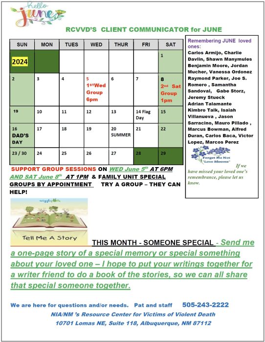 June Newsletter Bulletin Board